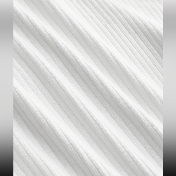 CIDER White Ribbed Knit Blouse – Cut-Out Details & Adjustable Drawstrings - Picture 4 of 4